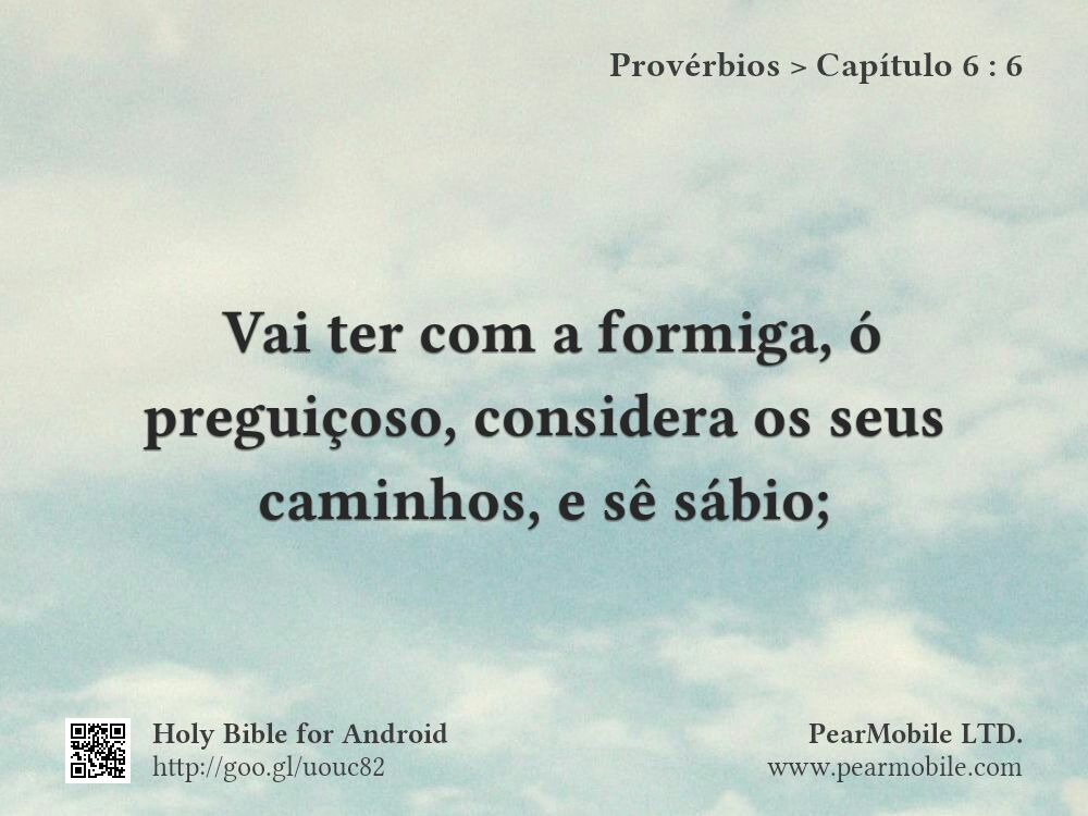 Provérbios, Capítulo 6:6